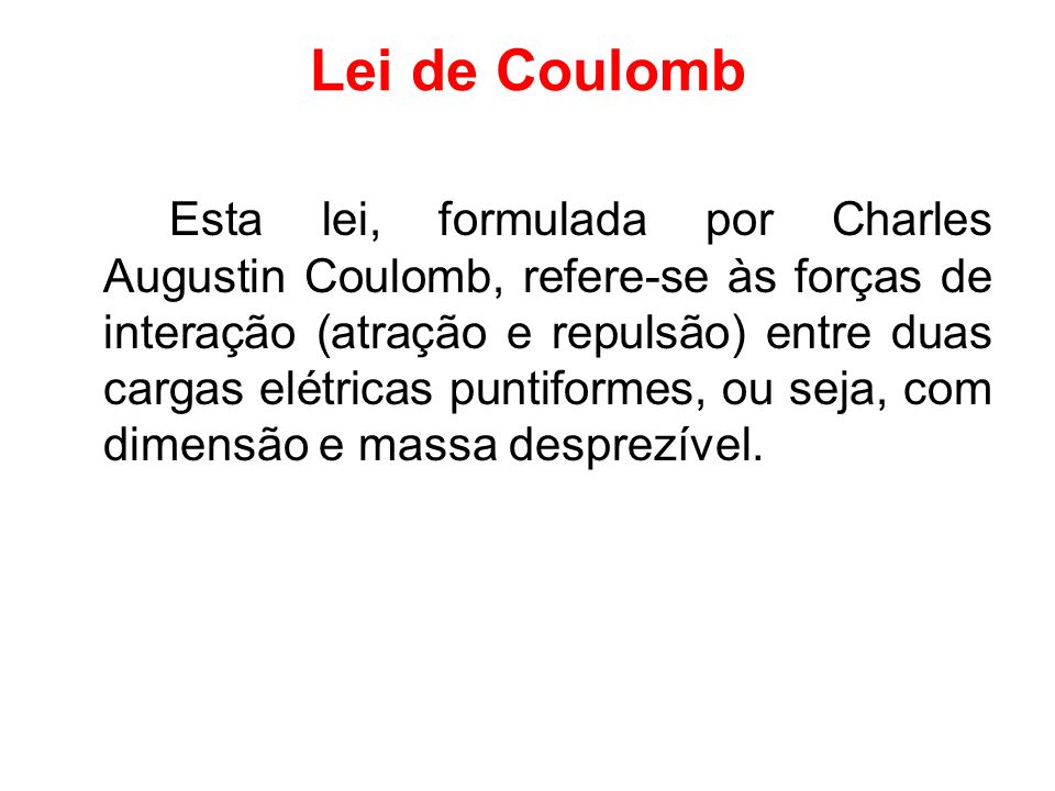 Lei de Coulomb
