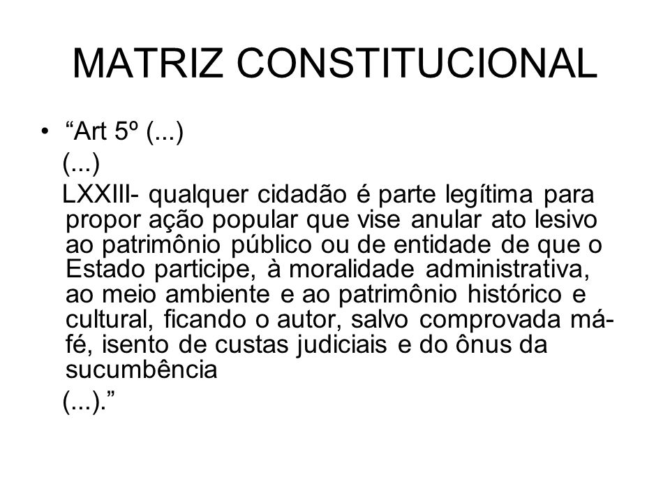 MATRIZ CONSTITUCIONAL
