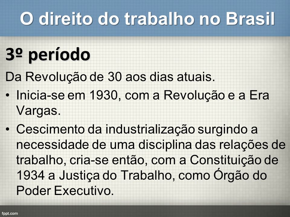 O direito do trabalho no Brasil