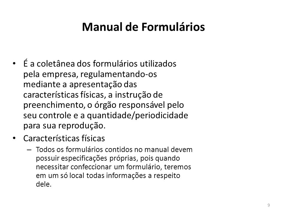 Manual de Formulários