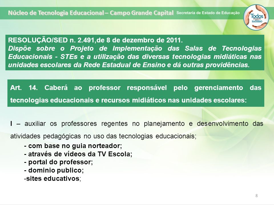 Núcleo de Tecnologia Educacional – Campo Grande Capital