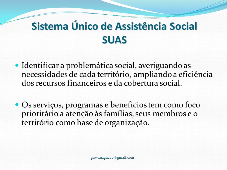 Sistema Único de Assistência Social SUAS
