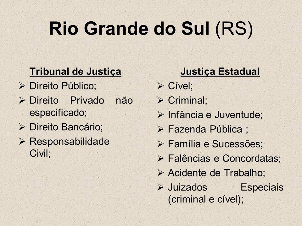 Rio Grande do Sul (RS) Tribunal de Justiça Direito Público;