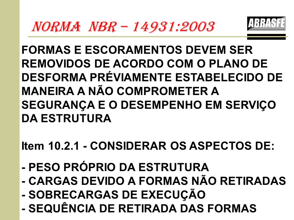 nOrma nbr – 14931:2003