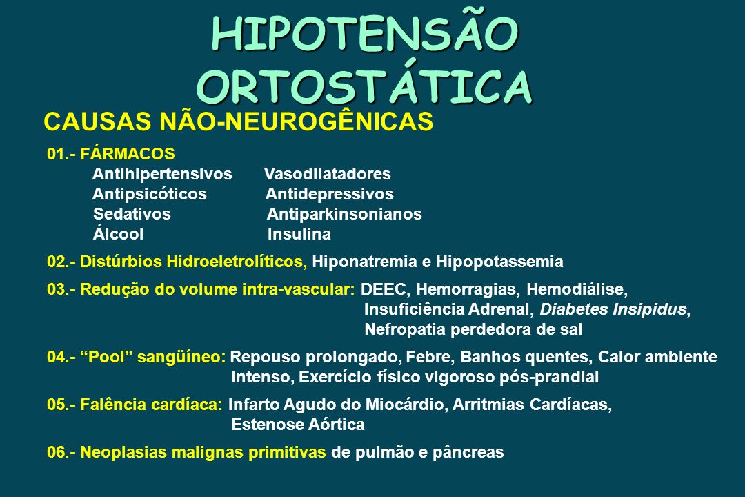 HIPOTENSÃO ORTOSTÁTICA - ppt carregar