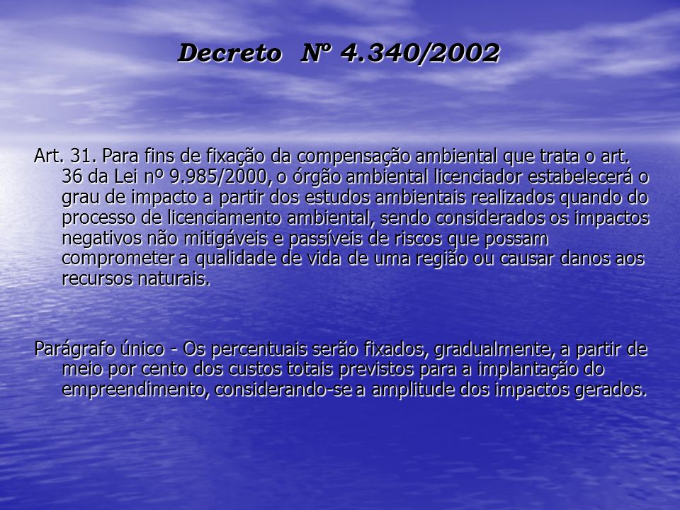 Decreto Nº 4.340/2002