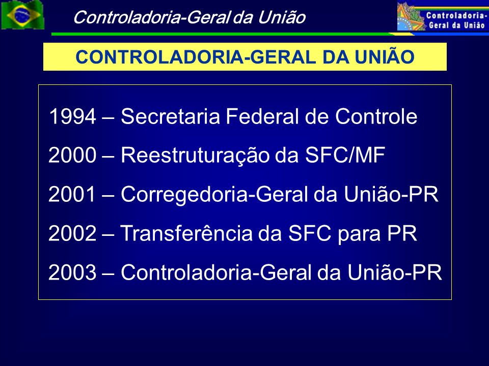 CONTROLADORIA-GERAL DA UNIÃO