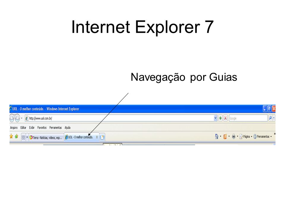 Internet Explorer 7 Navegação por Guias