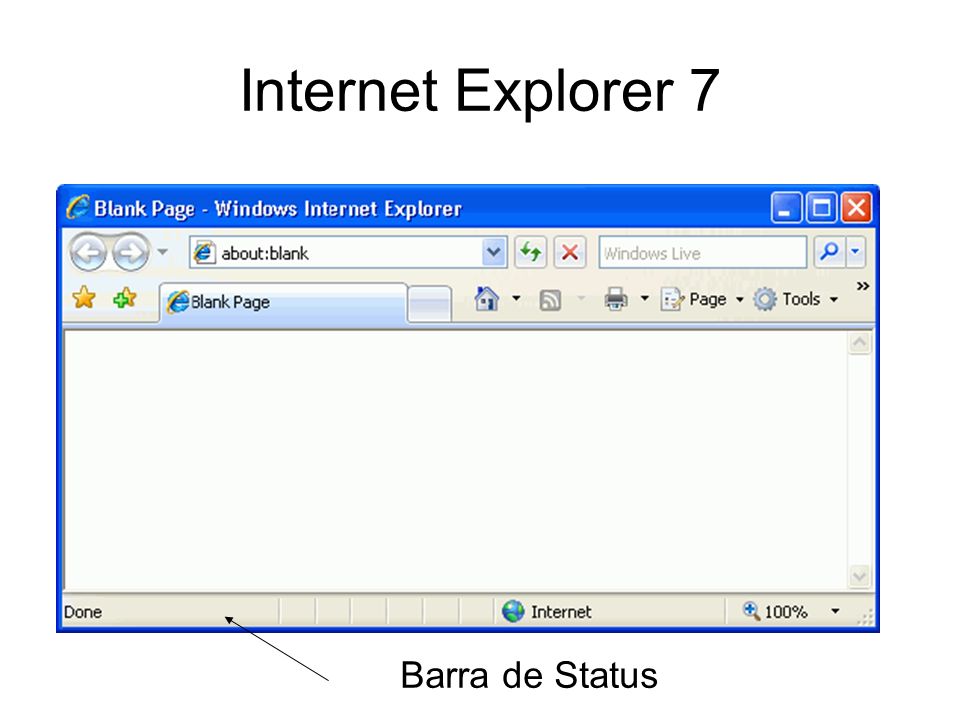 Internet Explorer 7 Barra de Status