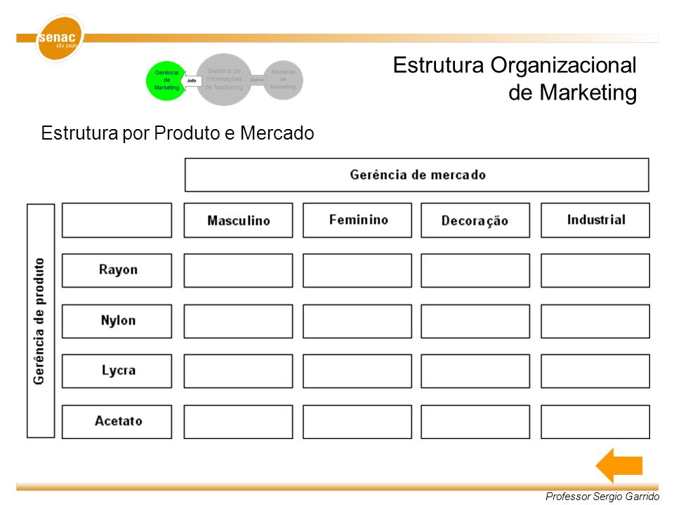 Estrutura Organizacional de Marketing