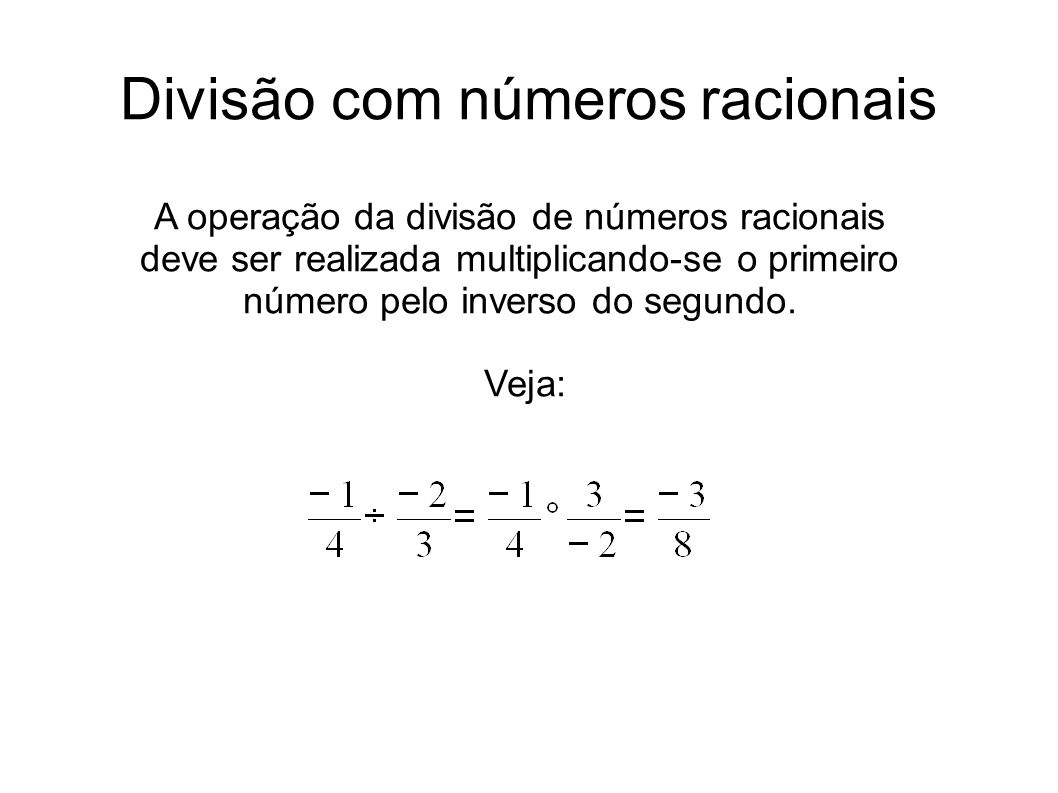 Divisão com números racionais