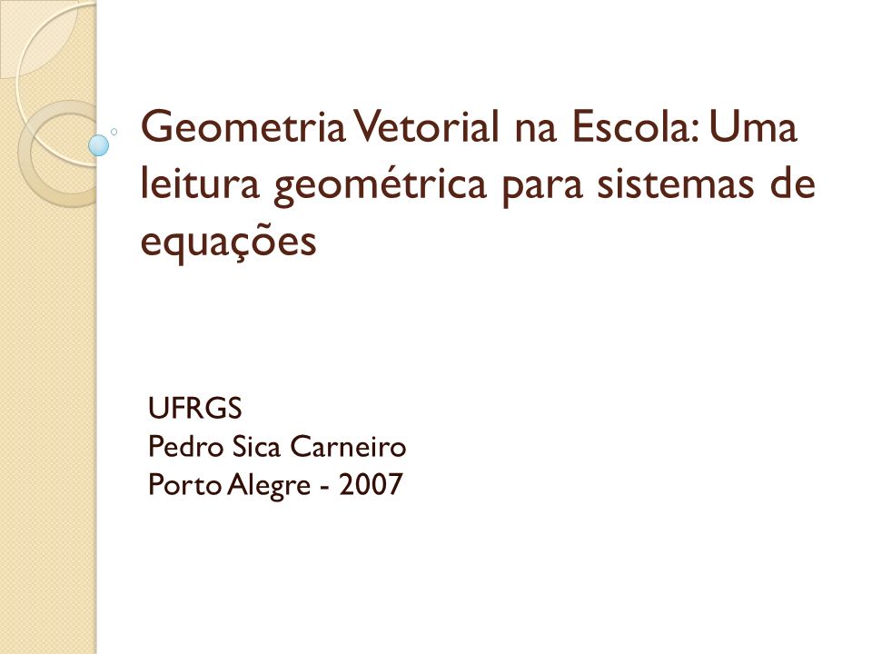 UFRGS Pedro Sica Carneiro Porto Alegre