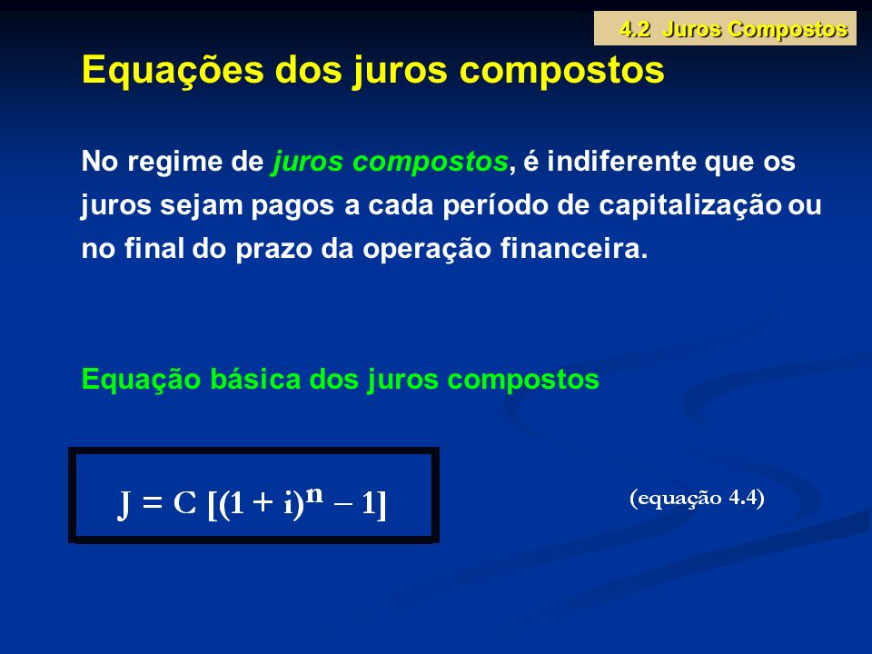 Equações dos juros compostos