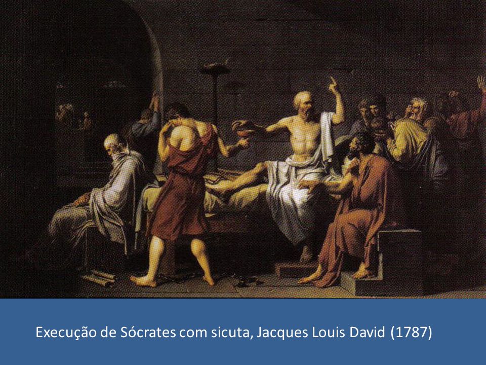 Execução de Sócrates com sicuta, Jacques Louis David (1787)