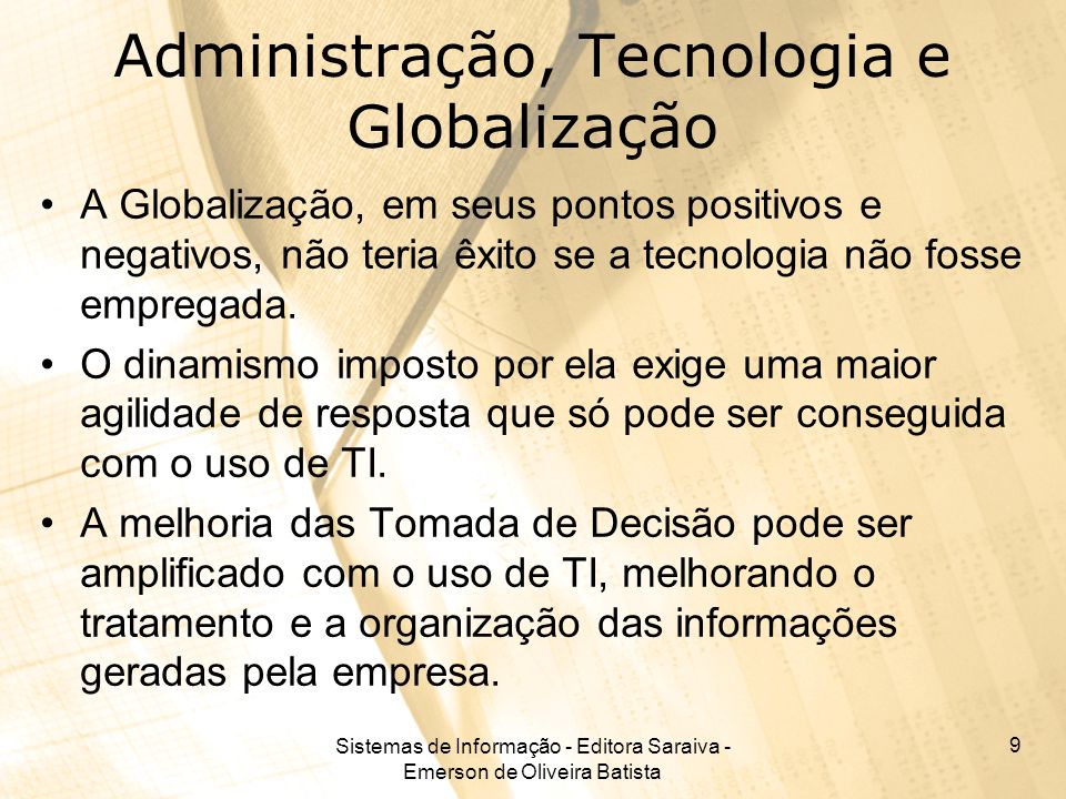 Administração, Tecnologia e Globalização