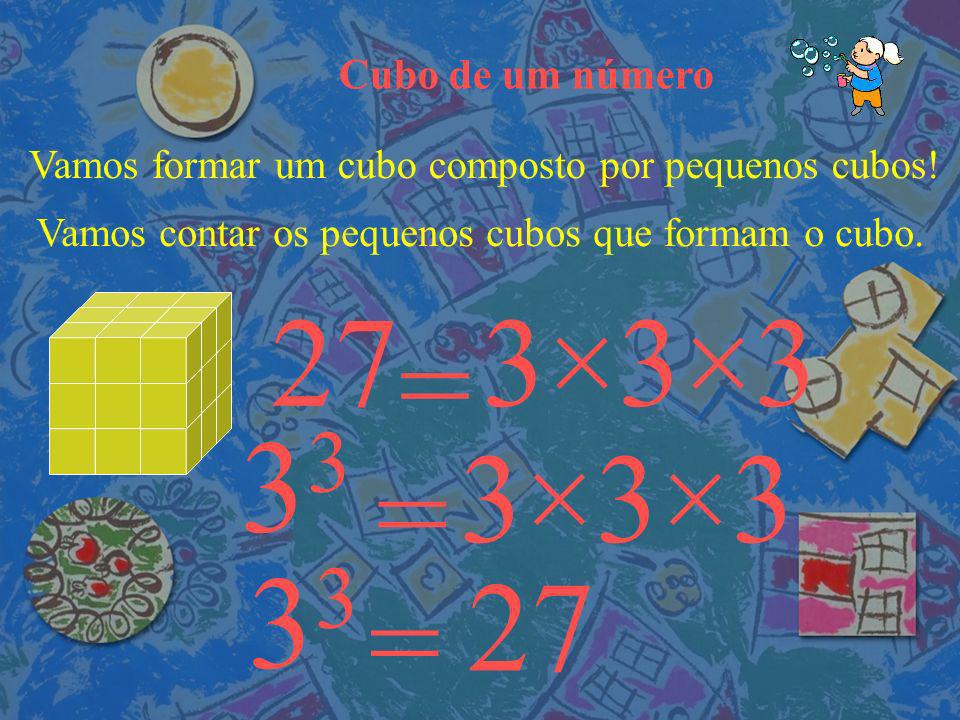 ×3×3 = 3×3×3 = 27 = Cubo de um número