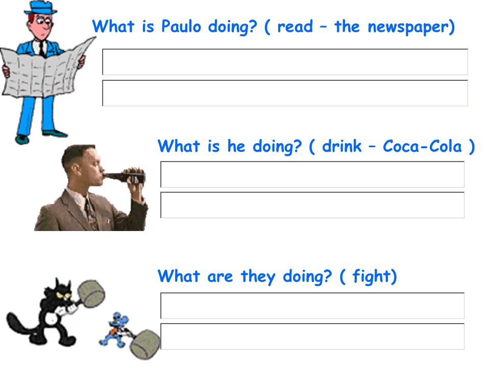 What is Paulo doing ( read – the newspaper)