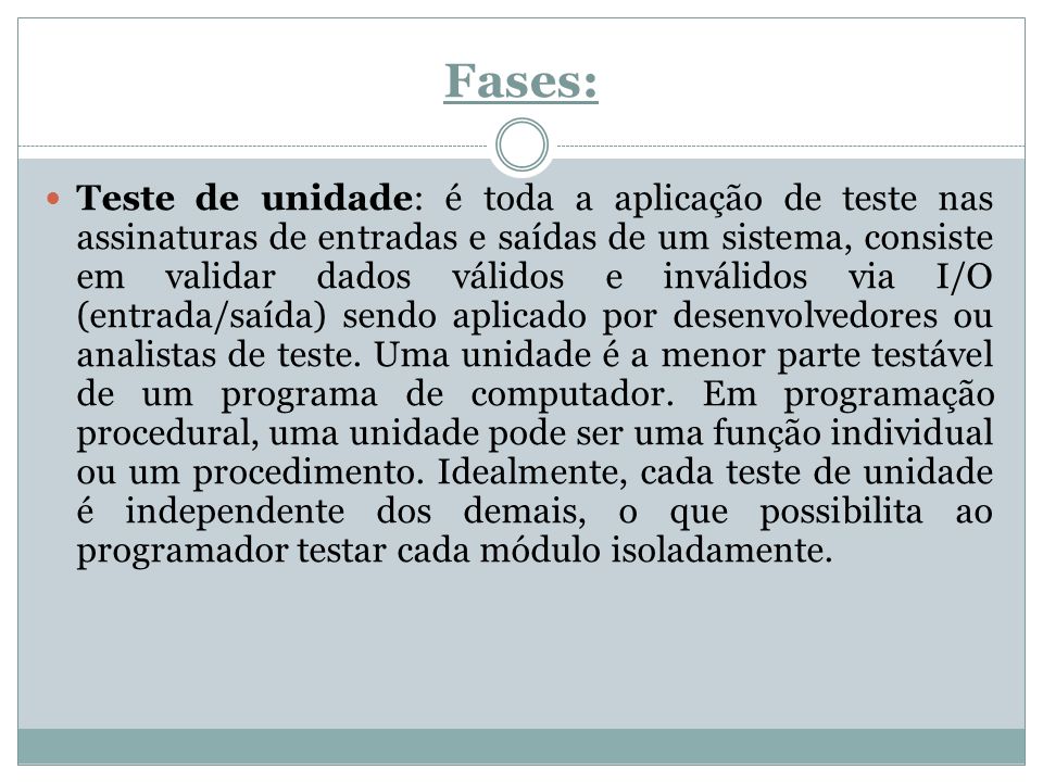Fases: