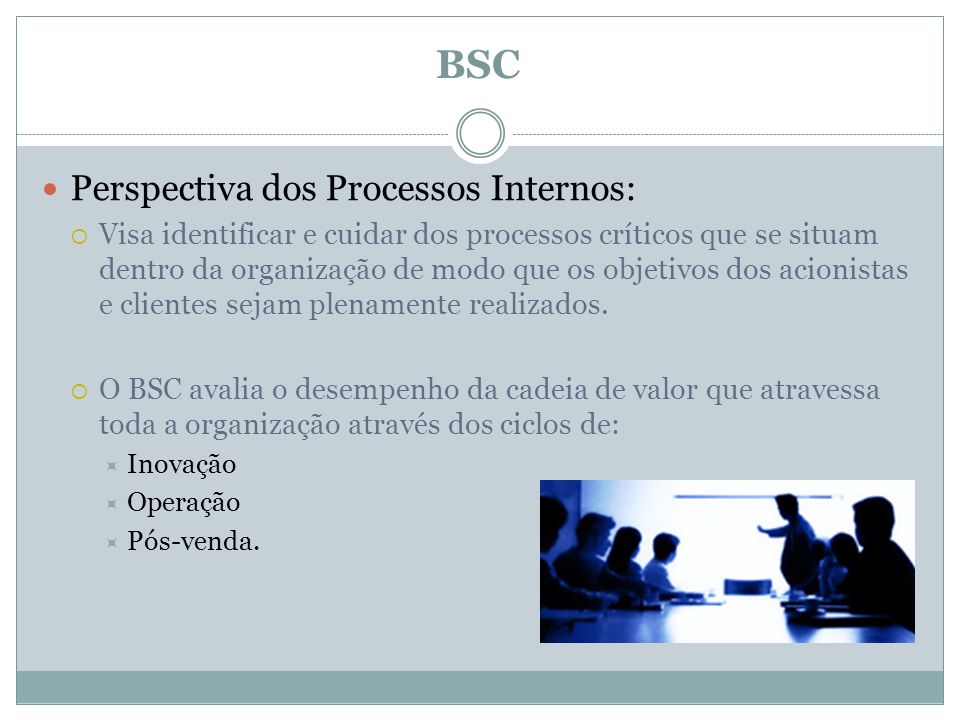 BSC Perspectiva dos Processos Internos: