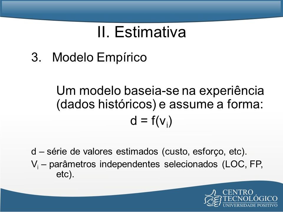 II. Estimativa 3. Modelo Empírico
