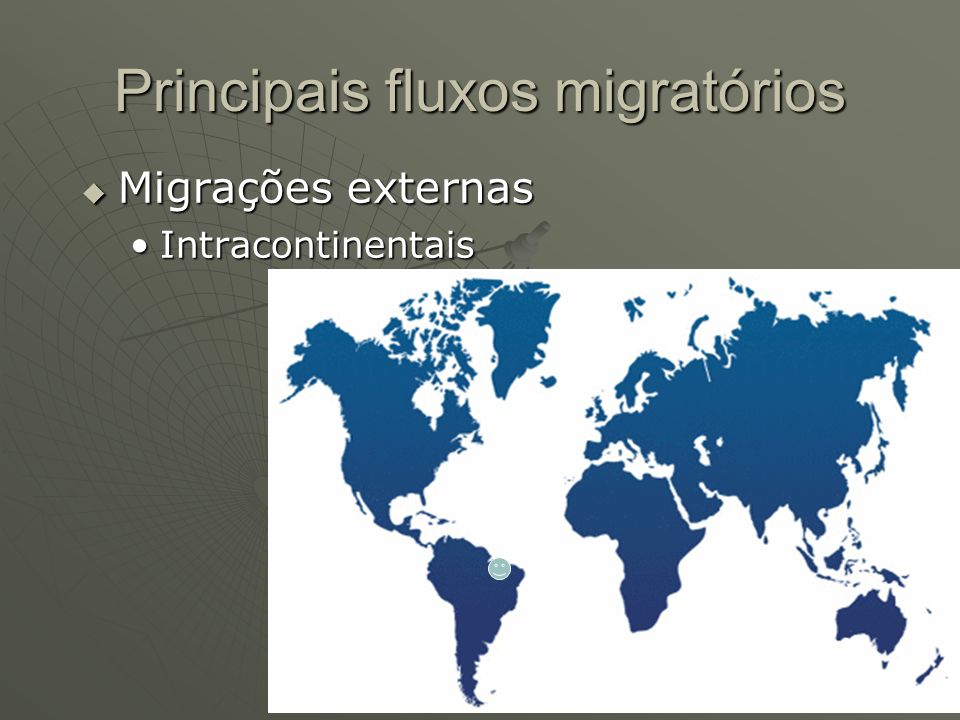 Principais fluxos migratórios