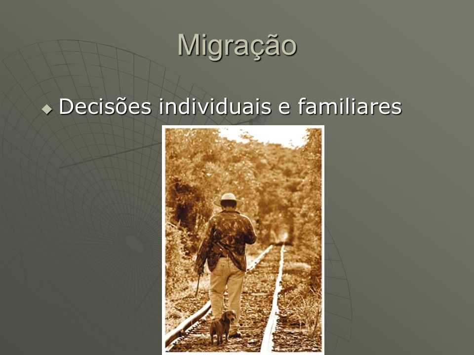 Migração Decisões individuais e familiares