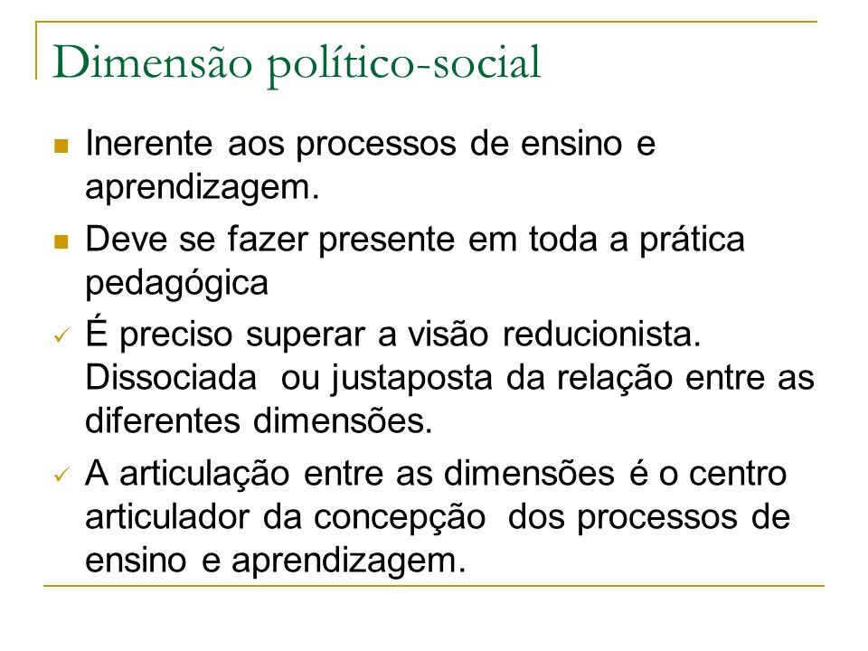 Dimensão político-social