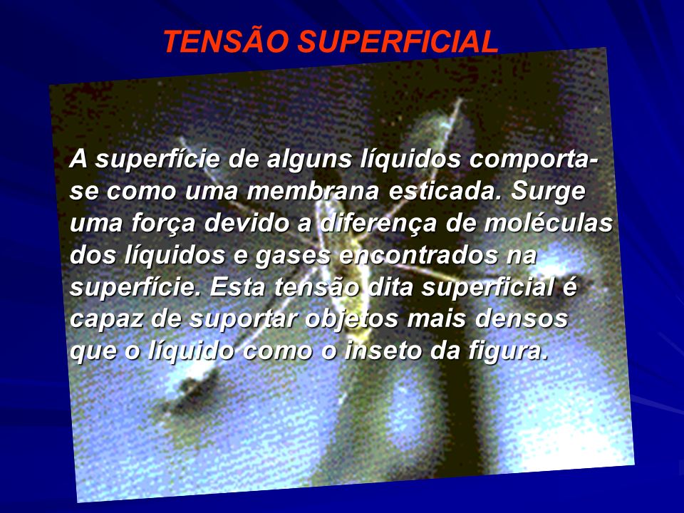 TENSÃO SUPERFICIAL