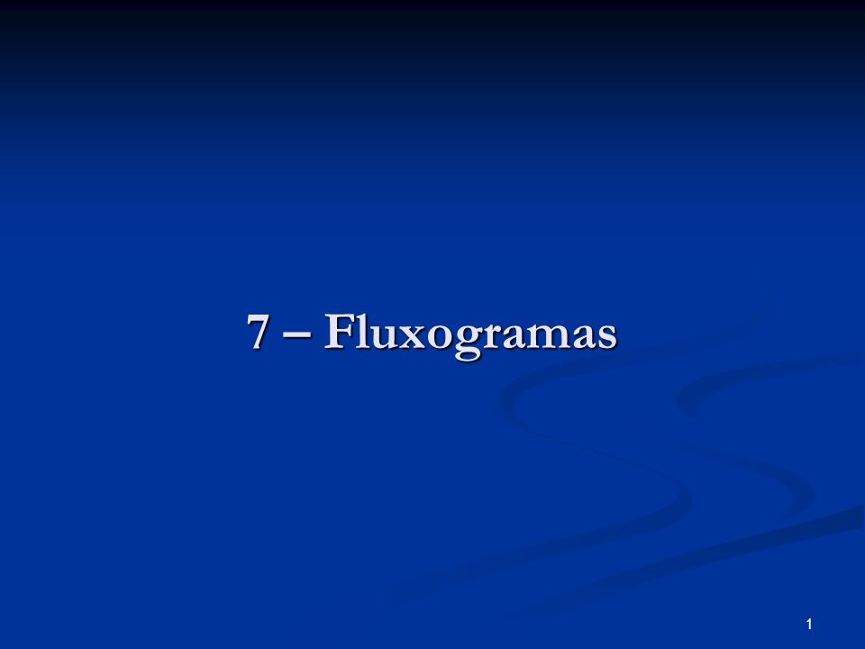 Módulo I 7 – Fluxogramas Programação e Sistemas de Informação