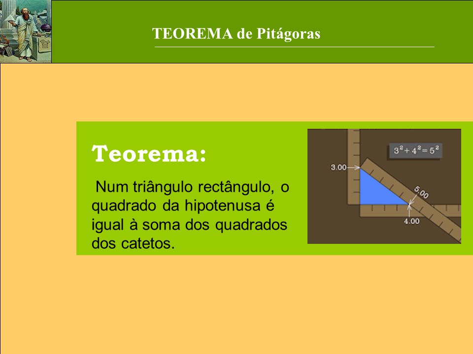 Teorema: TEOREMA de Pitágoras