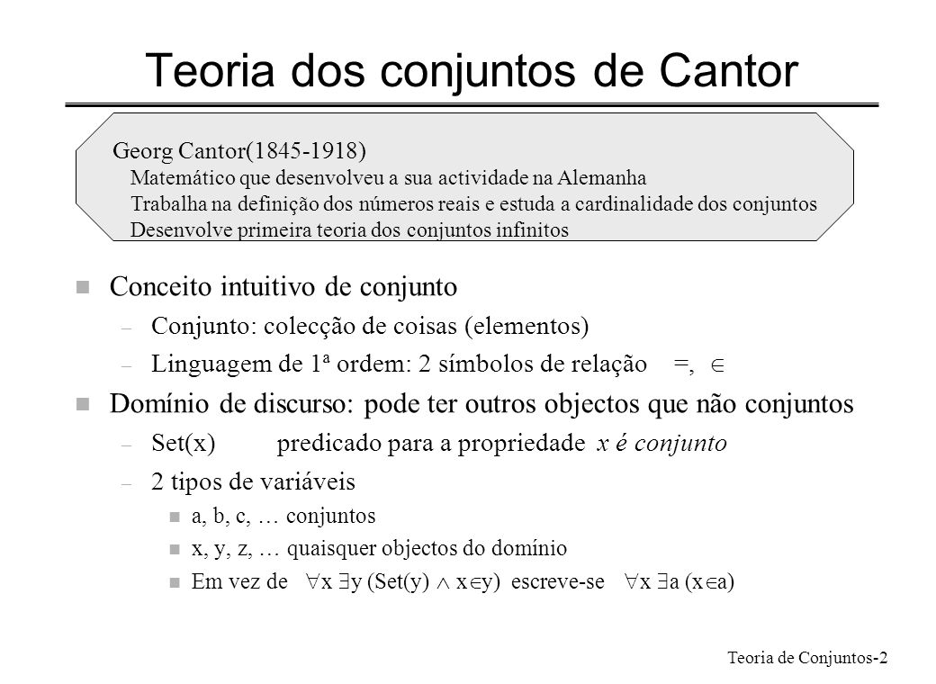 Teoria dos conjuntos de Cantor
