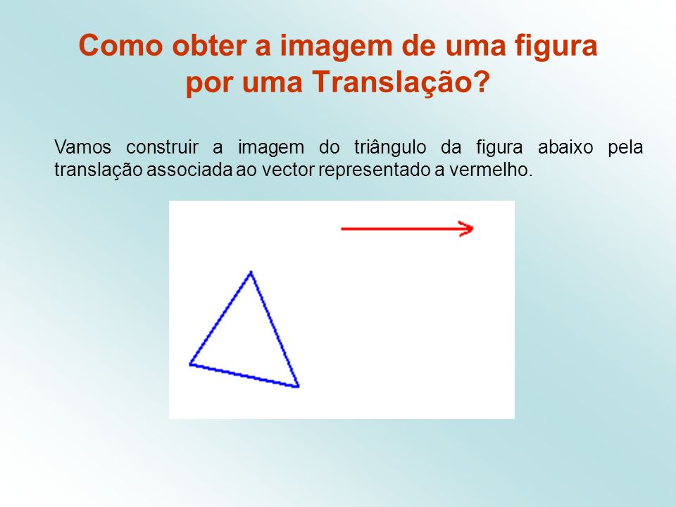 Como obter a imagem de uma figura por uma Translação