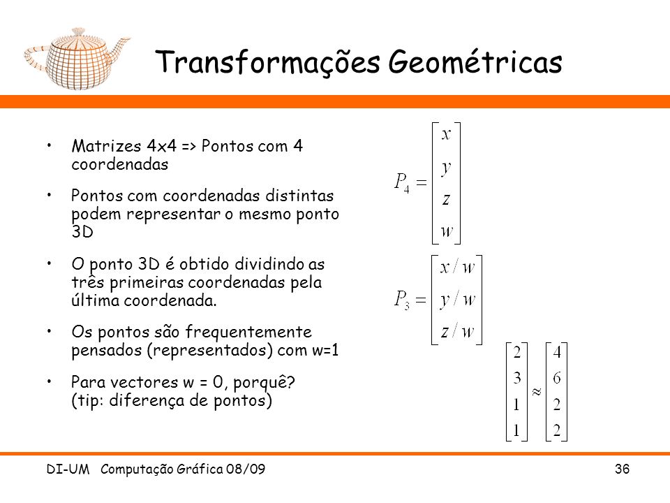 Transformações Geométricas.