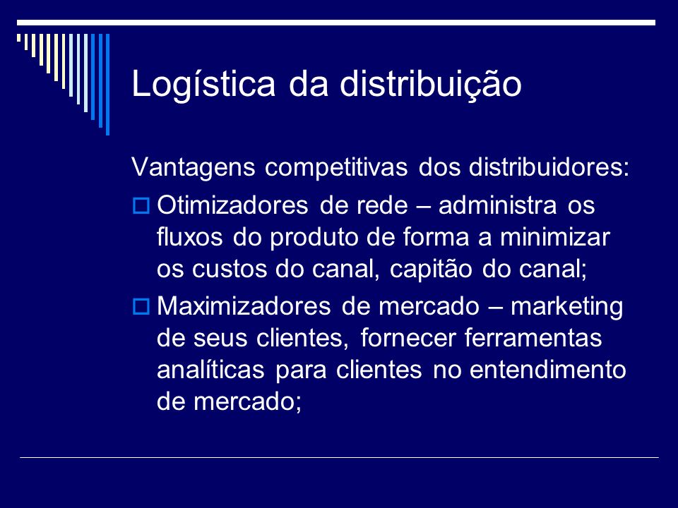 Logística da distribuição