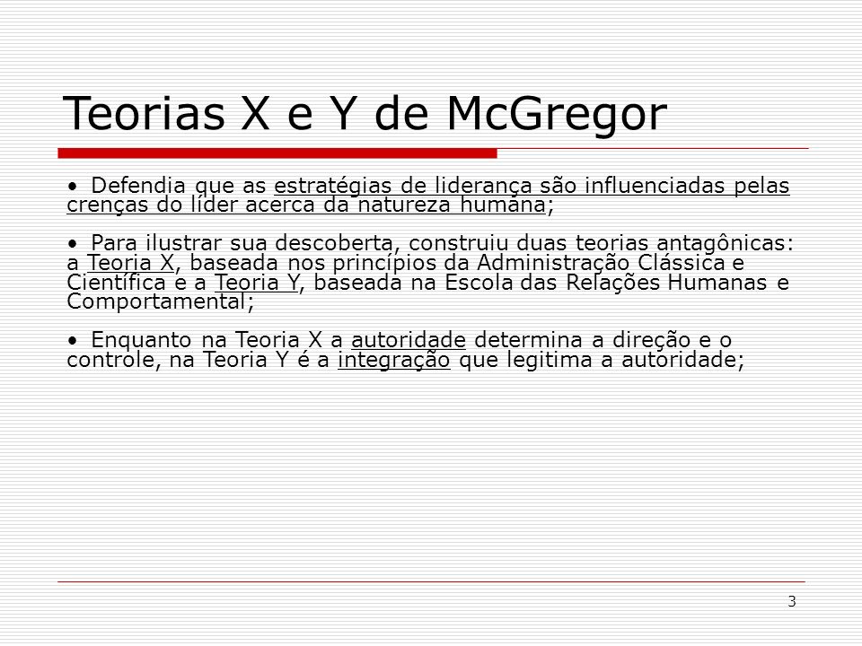 Teorias X e Y de McGregor