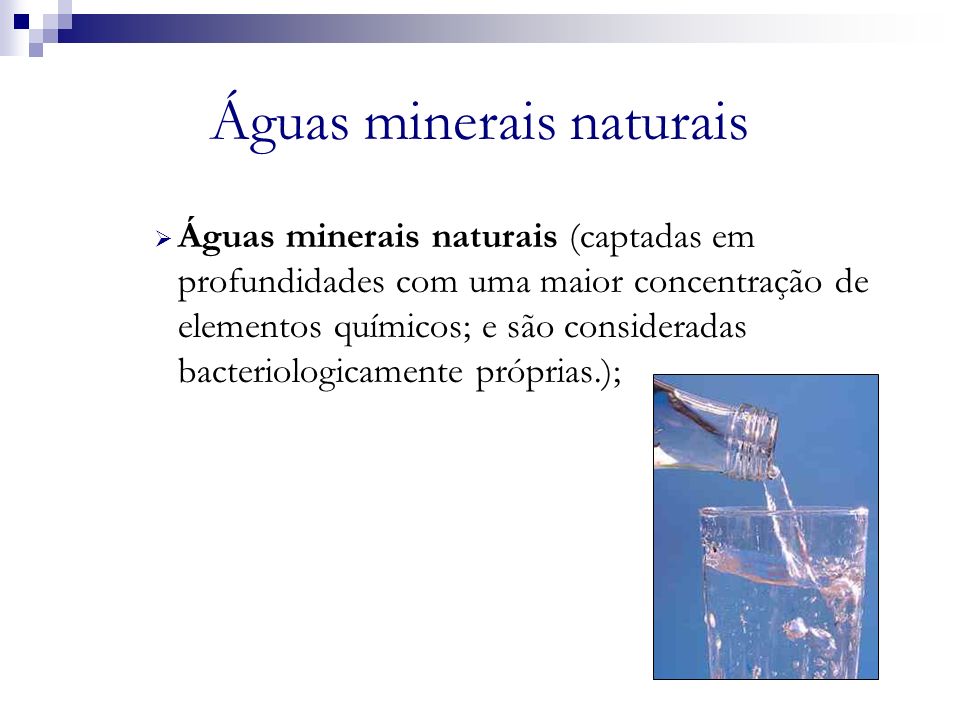 Águas minerais naturais