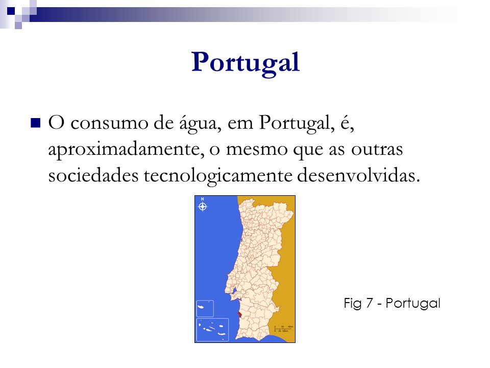 Portugal O consumo de água, em Portugal, é, aproximadamente, o mesmo que as outras sociedades tecnologicamente desenvolvidas.