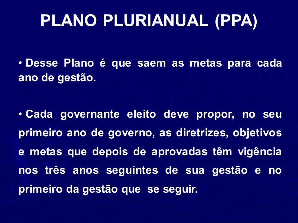 PLANO PLURIANUAL (PPA)