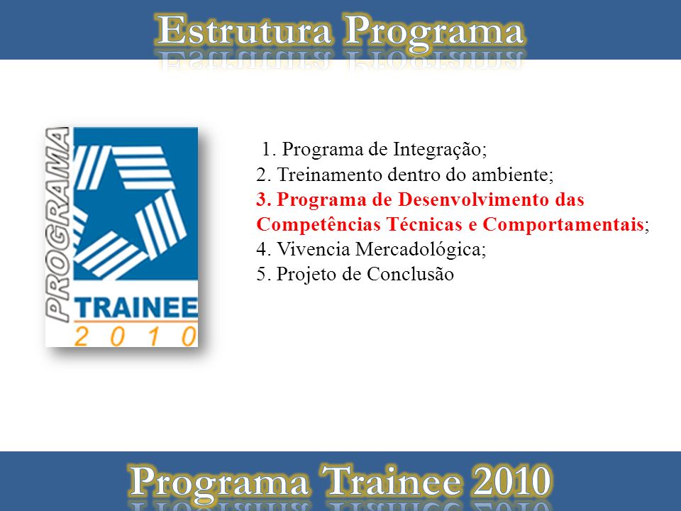 Estrutura Programa Programa Trainee 2010