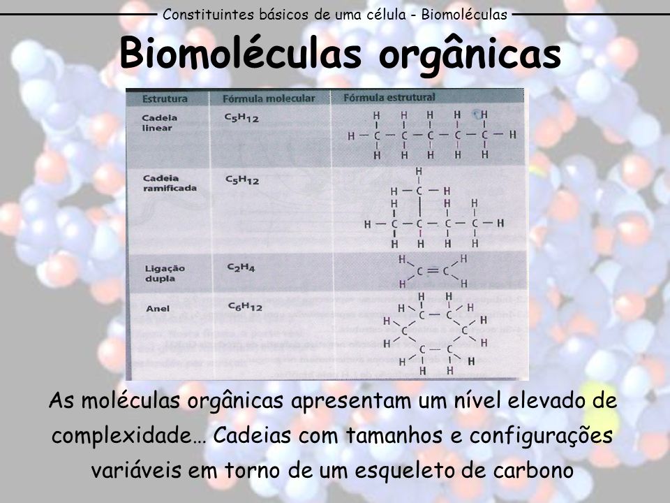 Biomoléculas orgânicas