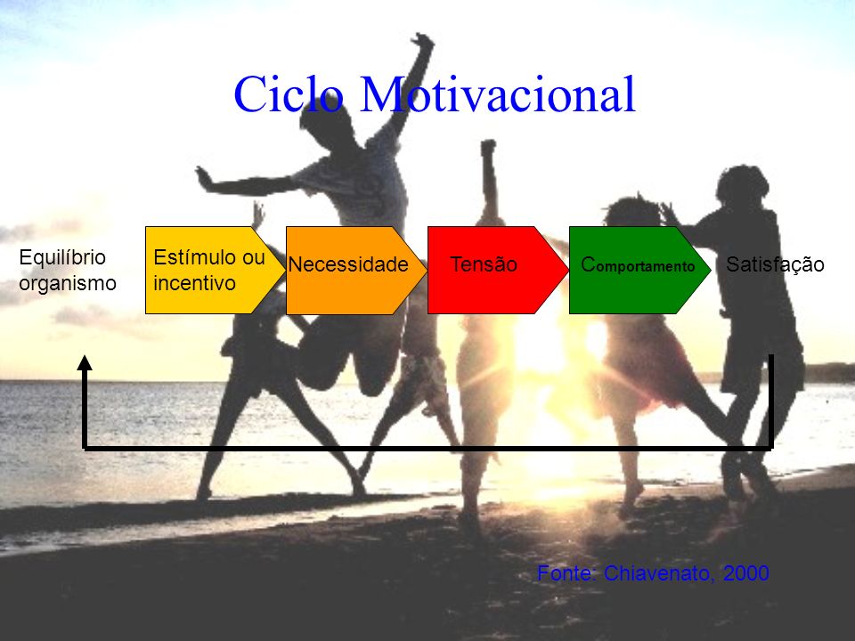 Ciclo Motivacional Equilíbrio organismo Estímulo ou incentivo