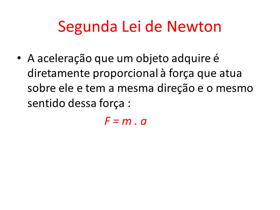 Segunda Lei de Newton