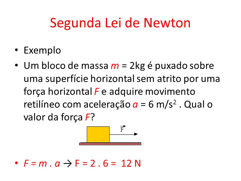 Segunda Lei de Newton Exemplo