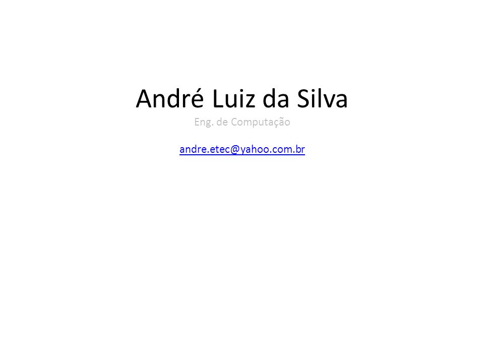 André Luiz da Silva Eng. de Computação
