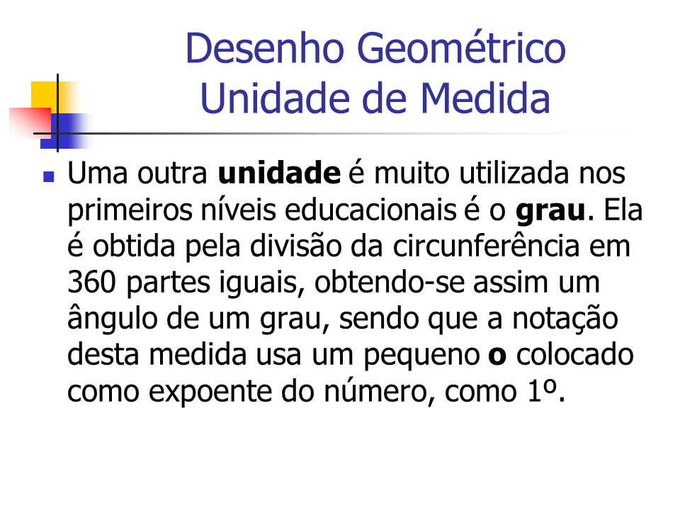 Desenho Geométrico Unidade de Medida