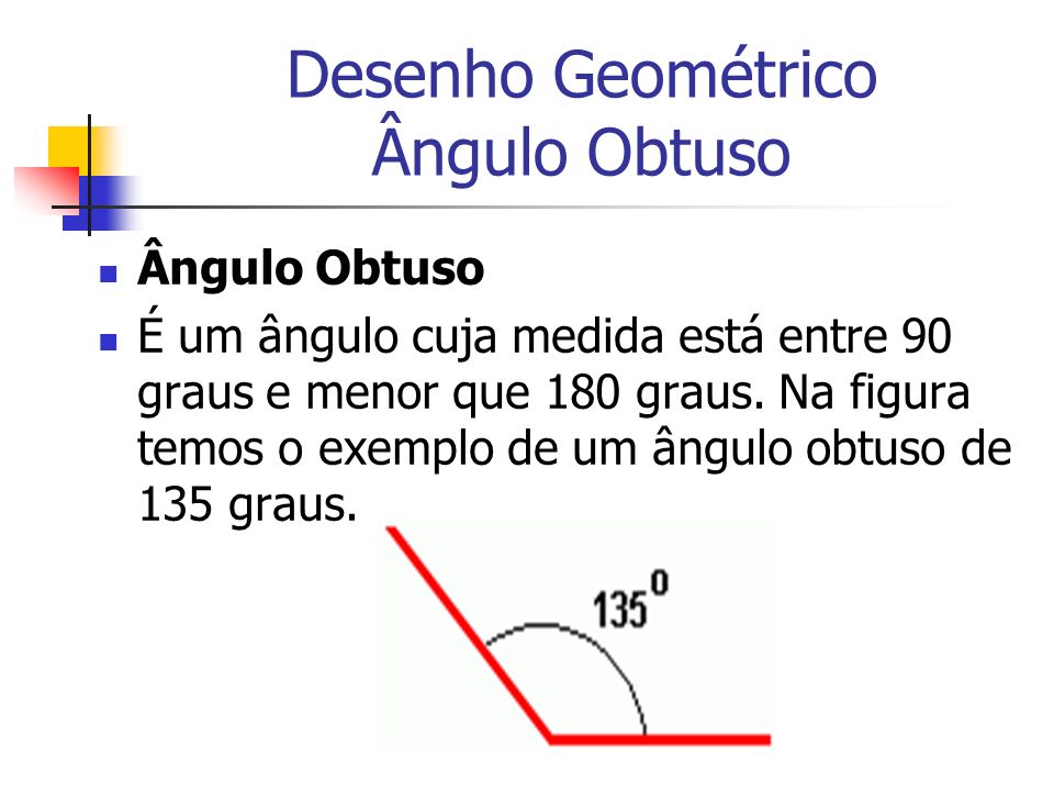Desenho Geométrico Ângulo Obtuso