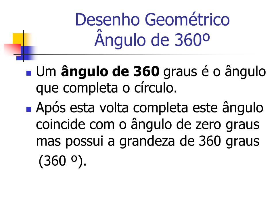 Desenho Geométrico Ângulo de 360º