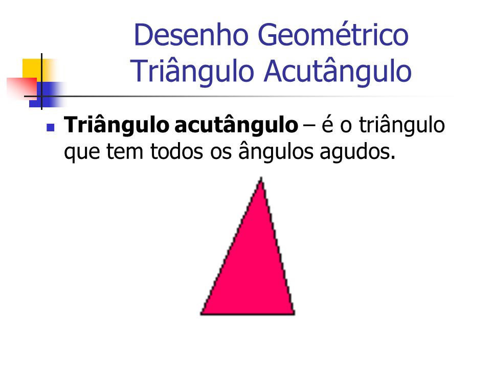Desenho Geométrico Triângulo Acutângulo