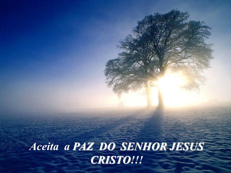 Aceita a PAZ DO SENHOR JESUS CRISTO!!!