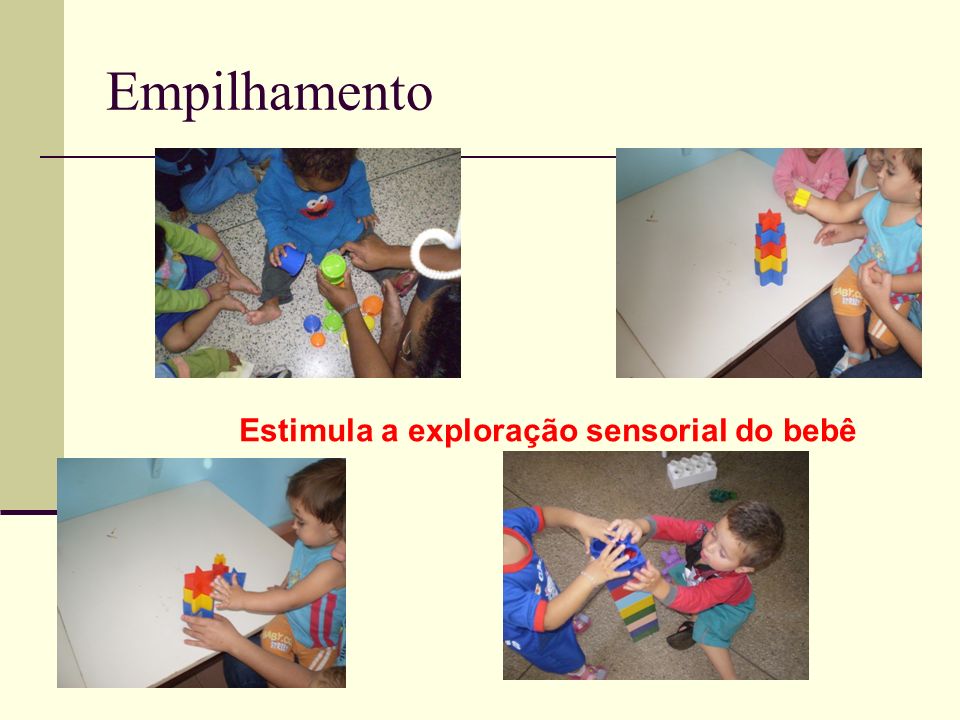 Estimula a exploração sensorial do bebê